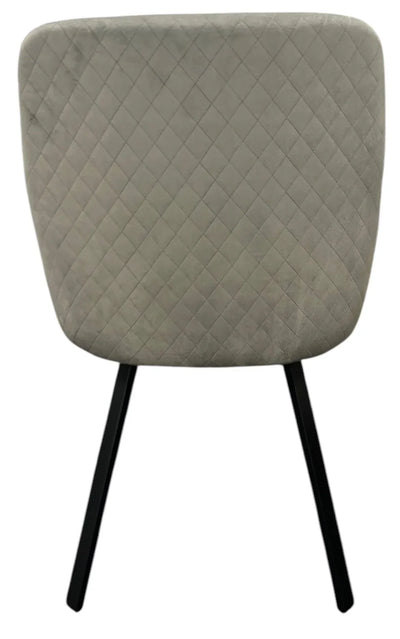 Rose 180º Swivel Dining Chair in Dark Grey with Black Legs
