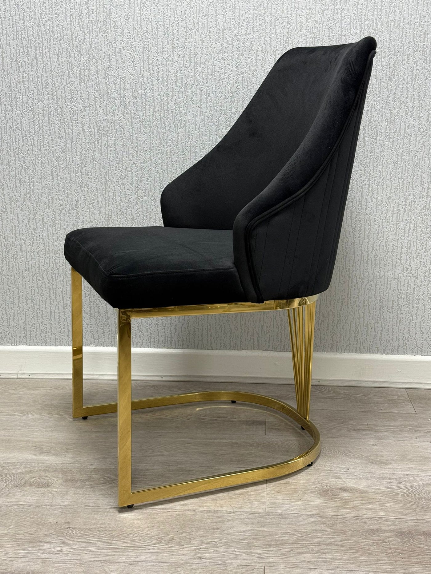 Ravello 180cm Gold Dining Table With Cannes Gold Chairs In 2 Colours