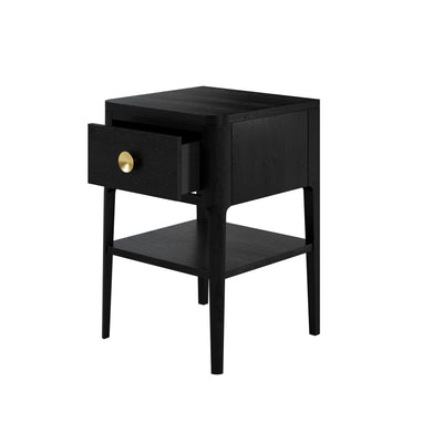 DI Designs Abberley Bedside in Black - 1 Drawer - Belmont Interiors