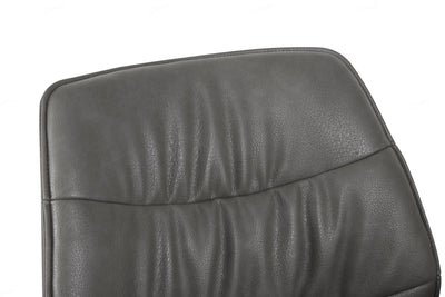 Berlish PU Leather Swivel Dining Chairs With Black Metal Base - Pairs - 2 Colours