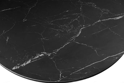 Blanco 200cm Oval Black Ceramic Sintered Marble Dining Table - Belmont Interiors