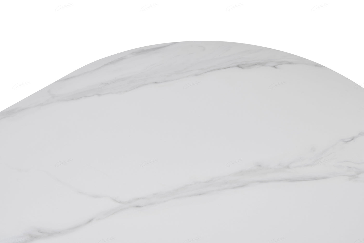 Blanco 200cm Oval Black & White Ceramic Sintered Marble Dining Table - Belmont Interiors