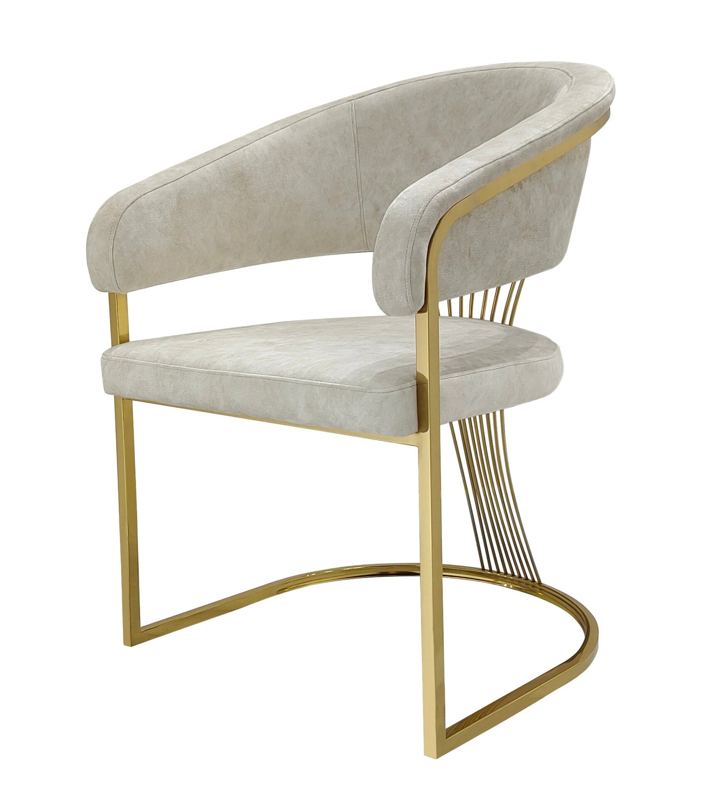 Ravello Black & Gold Marble Dining Table With Porado Gold Chairs