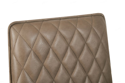 Eclat PU Leather Swivel Dining Chairs With Black Metal Base - Pairs - 2 Colours