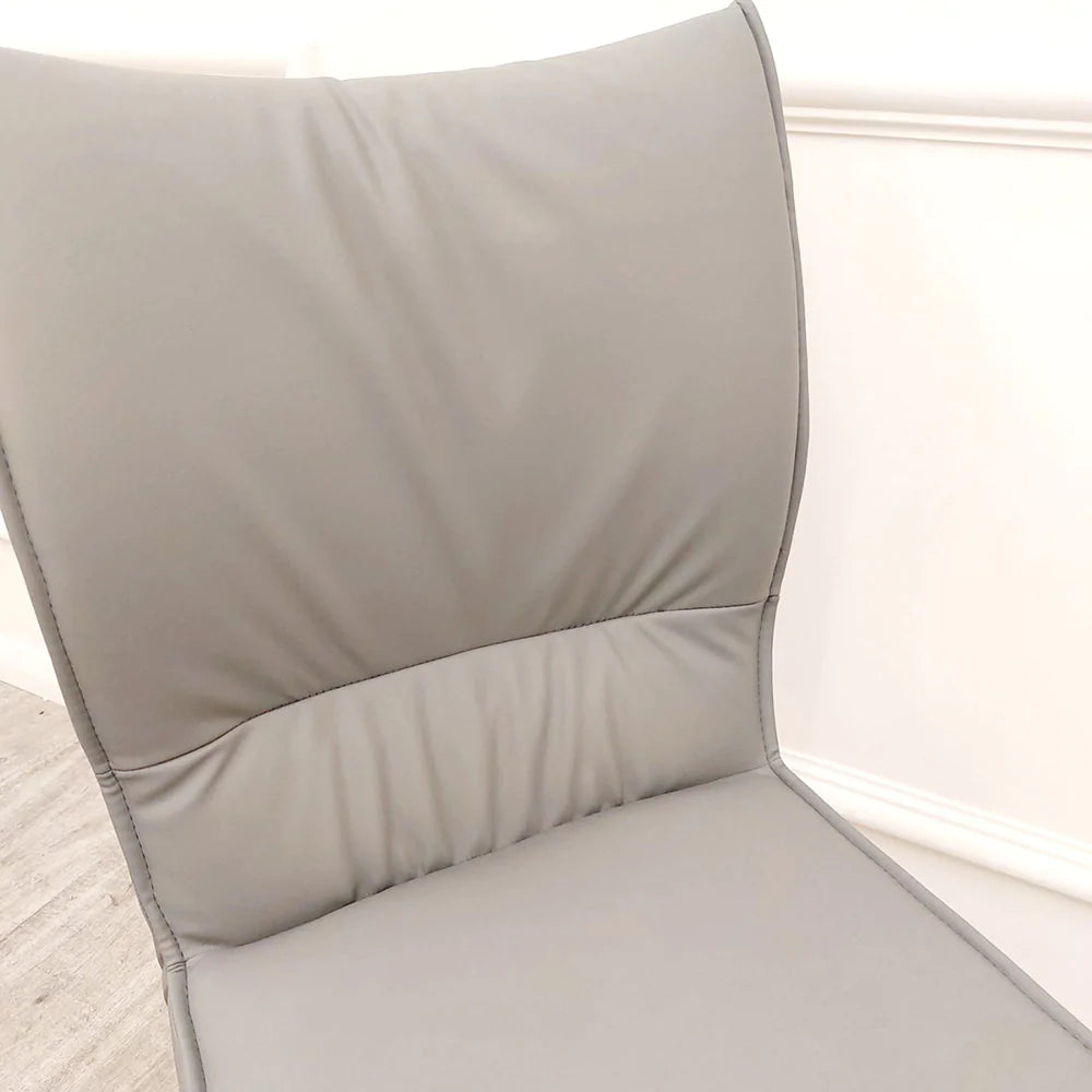 Flora PU Leather Dining Chair - 3 Colours - Belmont Interiors