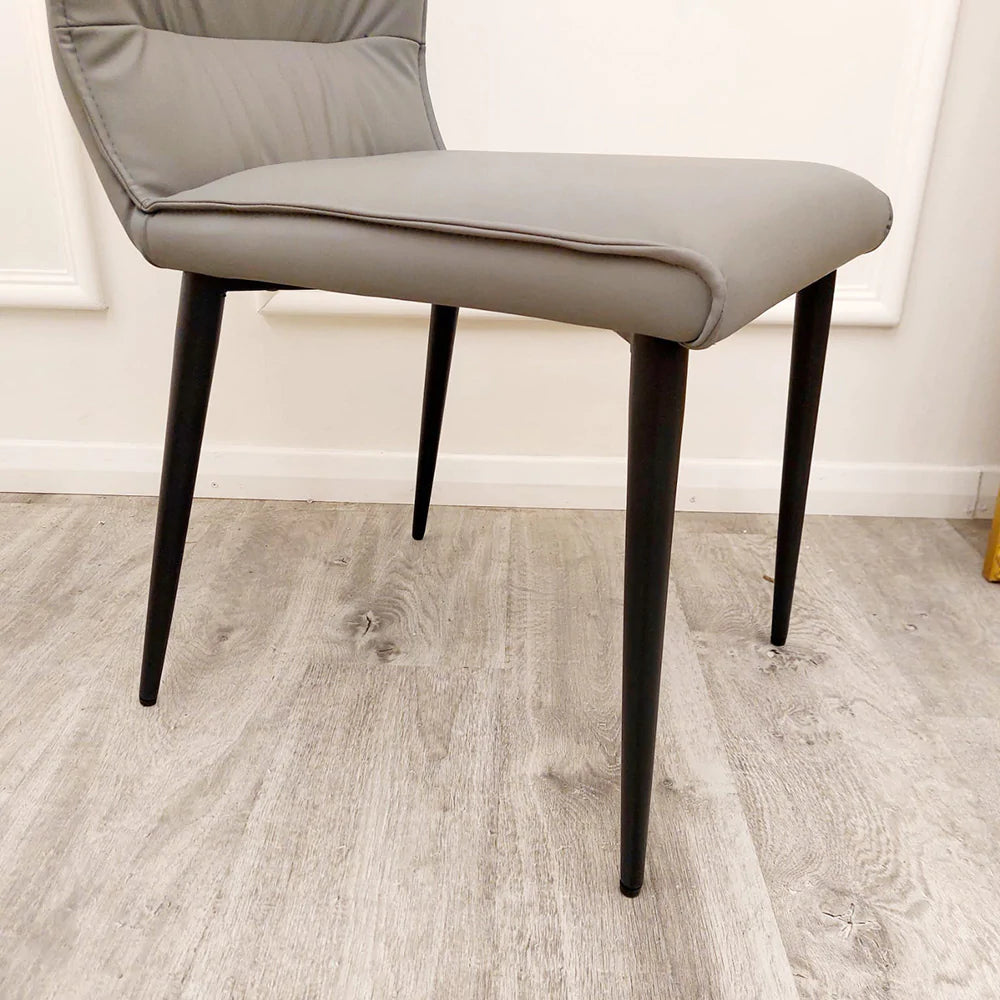 Flora PU Leather Dining Chair - 3 Colours - Belmont Interiors