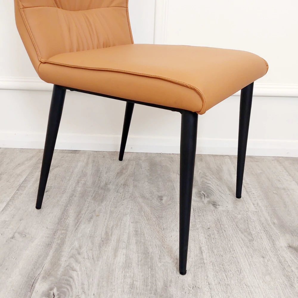 Flora PU Leather Dining Chair - 3 Colours - Belmont Interiors