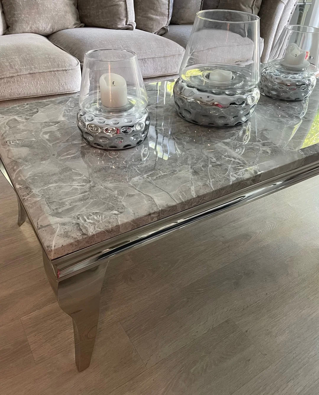 Louis White Marble Coffee Table - Belmont Interiors