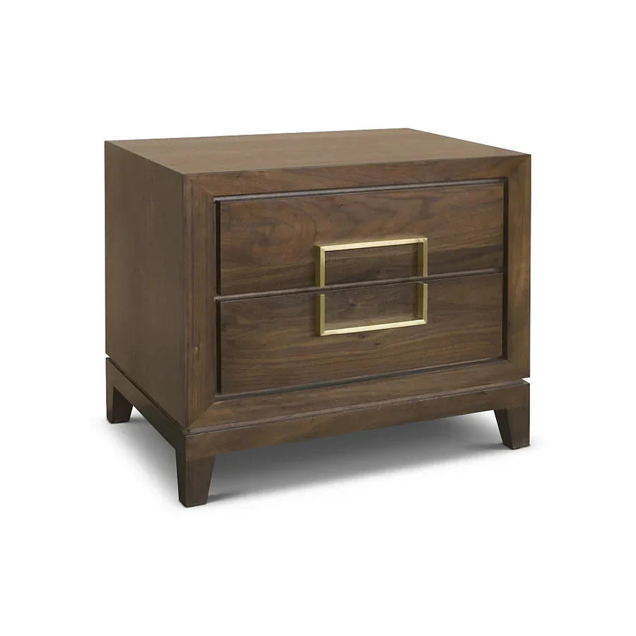 Berkeley Designs Lucca Bedside Table in Walnut - Belmont Interiors