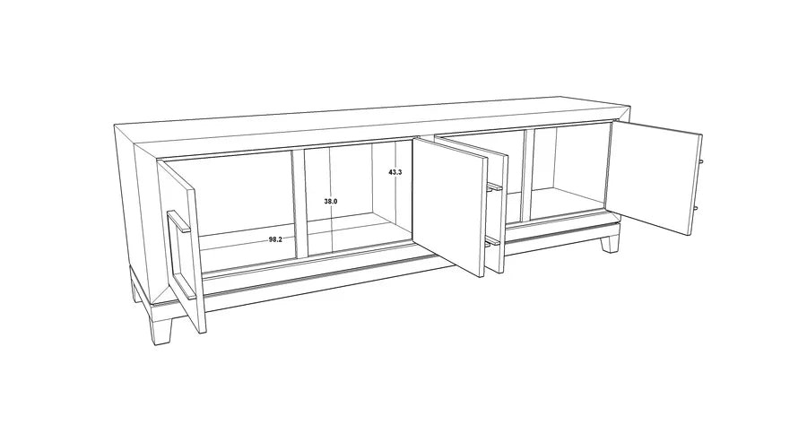 Berkeley Designs Lucca Media Unit - Belmont Interiors