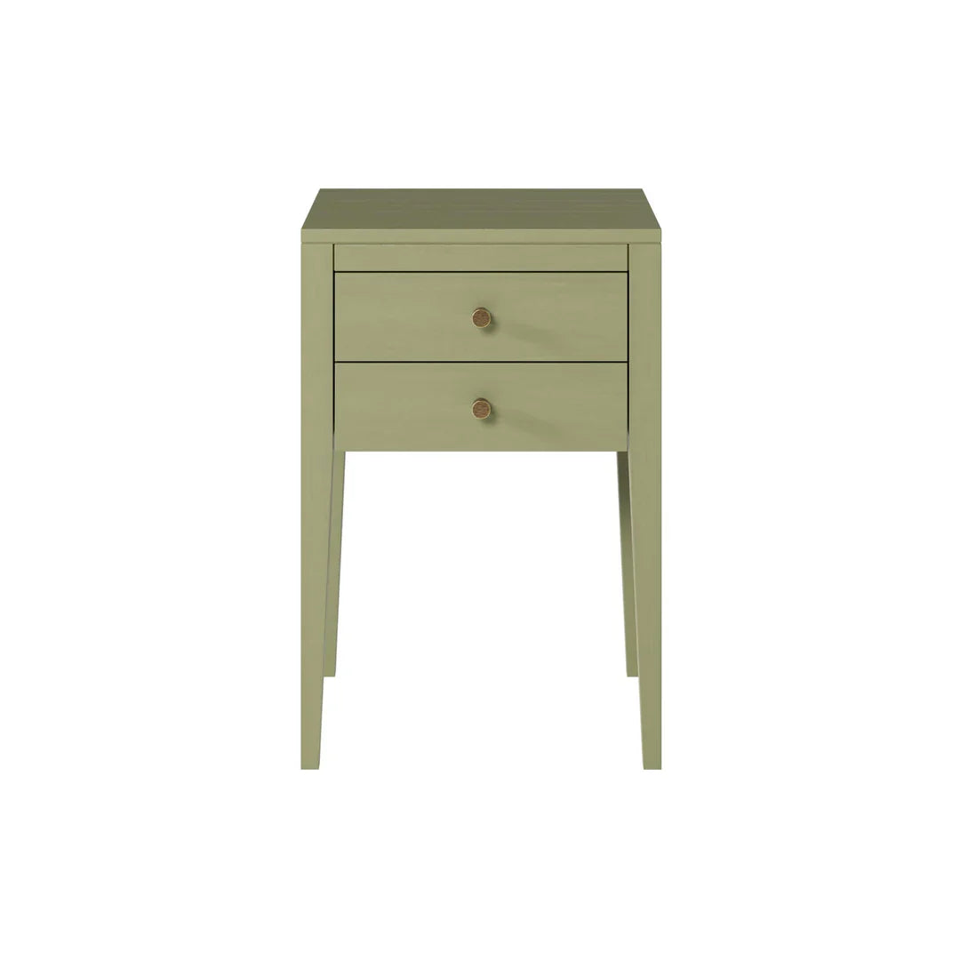 DI Designs Radford 2 Drawer Bedside in Lichen / Green - Belmont Interiors