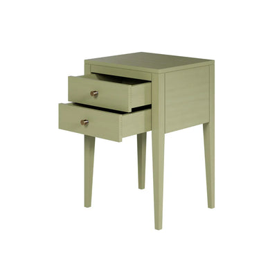 DI Designs Radford 2 Drawer Bedside in Lichen / Green - Belmont Interiors