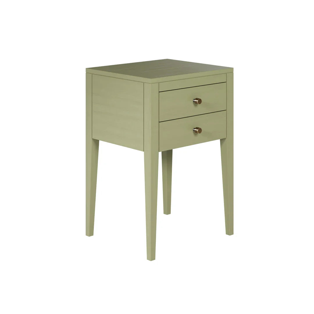 DI Designs Radford 2 Drawer Bedside in Lichen / Green - Belmont Interiors