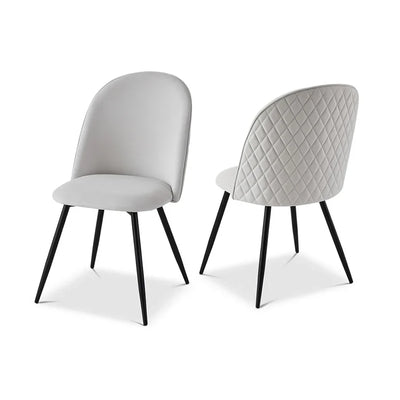Berkeley Designs Soho Dining Chair in Light Grey – Set of 2 - Belmont Interiors