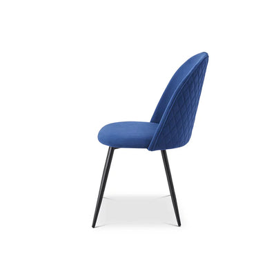 Berkeley Designs Soho Dining Chair in Blue Velvet – Set of 2 - Belmont Interiors