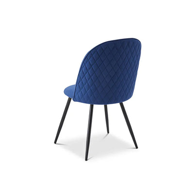 Berkeley Designs Soho Dining Chair in Blue Velvet – Set of 2 - Belmont Interiors