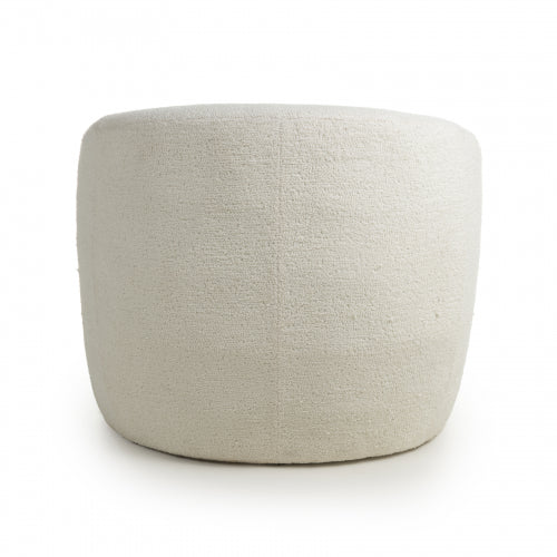 Luna Curved Tub Cair in Vanilla White Boucle - Belmont Interiors