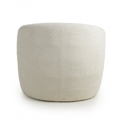 Luna Curved Tub Cair in Vanilla White Boucle - Belmont Interiors
