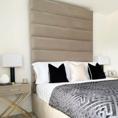 Harmonia Tall Headboard Panel Bed - Belmont Interiors