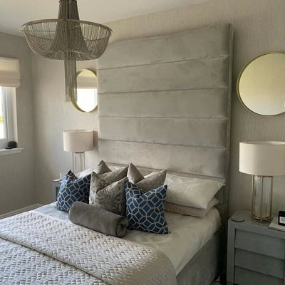 Harmonia Tall Headboard Panel Bed - Belmont Interiors
