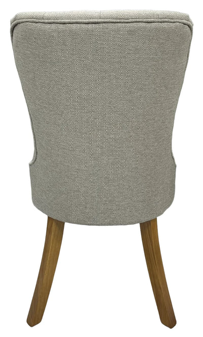 Sierra Beige Fabric Chair with Oak Legs - Belmont Interiors