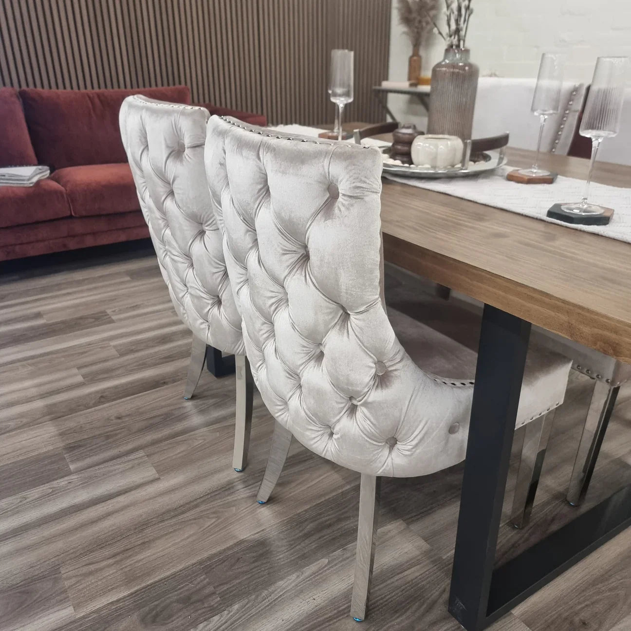 Kensington Dining Chair in Beige - Belmont Interiors