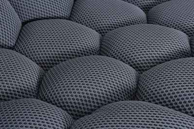 Belle Bubble Curved Sofa in Grey
