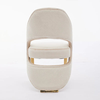 Santorini Cream & Gold Velvet Modern Dining Chair