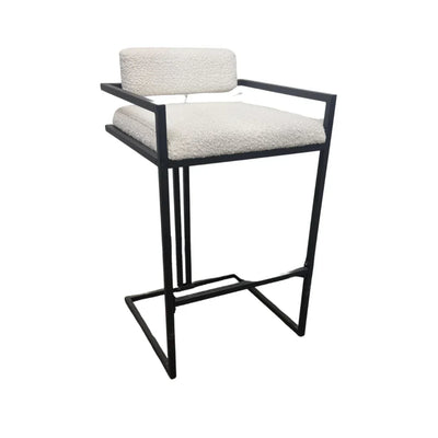 Kensington Boucle Bar Stool with Black Legs