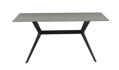Livia 160cm Grey Ceramic Sintered Marble Dining Table