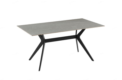 Livia 160cm Grey Ceramic Sintered Marble Dining Table