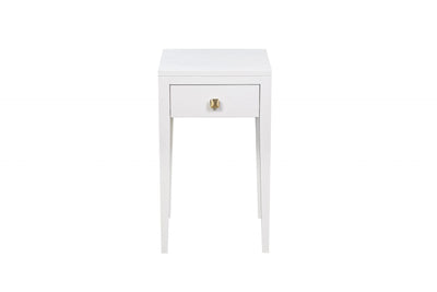 DI Designs Radford 1 Drawer Bedside in White - Belmont Interiors