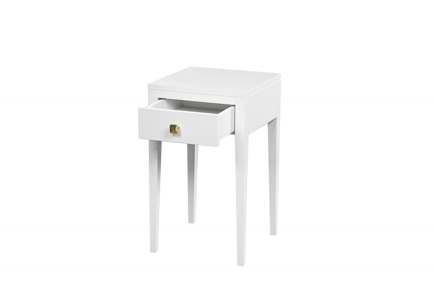 DI Designs Radford 1 Drawer Bedside in White - Belmont Interiors