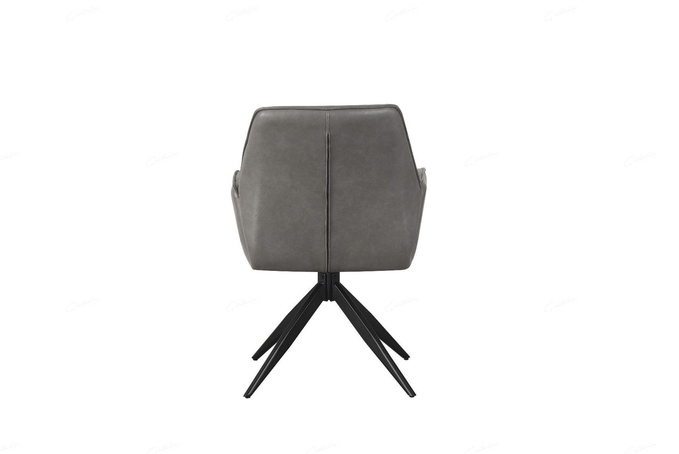 Phoenix 160-240cm White Ceramic Marble Extending Table + Grey PU Leather Swivel Dining Chairs