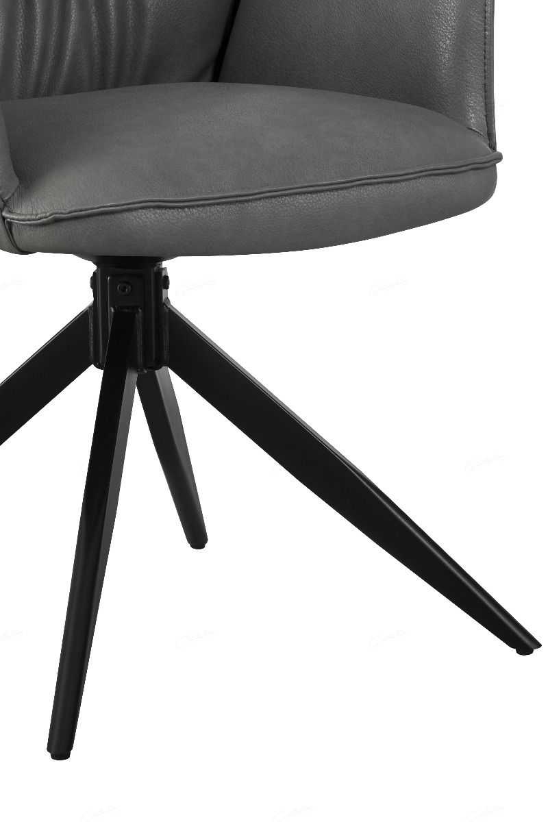 Phoenix 160-240cm White Ceramic Marble Extending Table + Grey PU Leather Swivel Dining Chairs