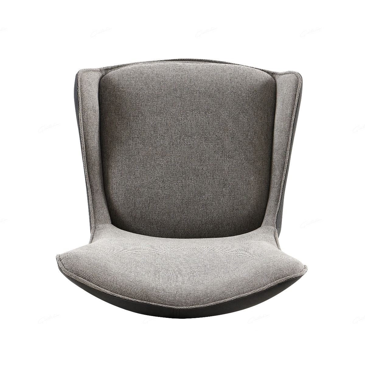 Cayman Grey Contrasting Fabric Swivel Dining Chairs With Black Metal Legs - Pairs