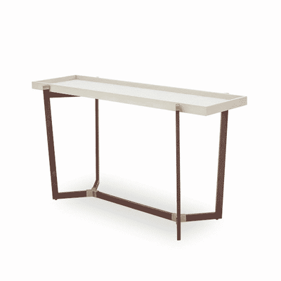 DI Designs Hambledon Console - Cream Shagreen - Belmont Interiors