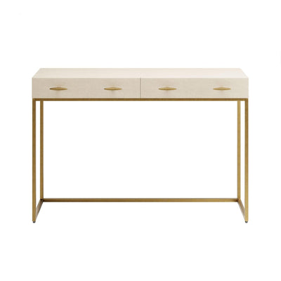 DI Designs Hampton Console in Ivory Shagreen - Belmont Interiors