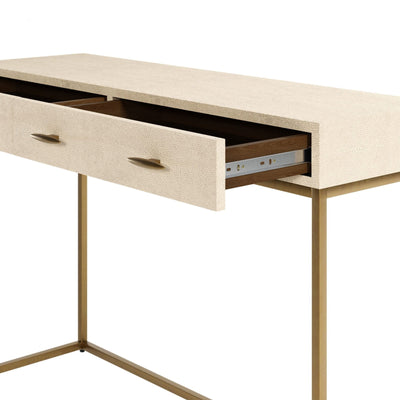DI Designs Hampton Console in Ivory Shagreen - Belmont Interiors