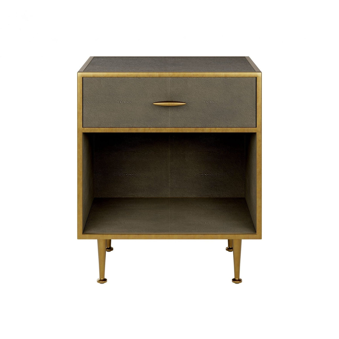 DI Designs Hampton Bedside Table - Grey Shagreen - Belmont Interiors