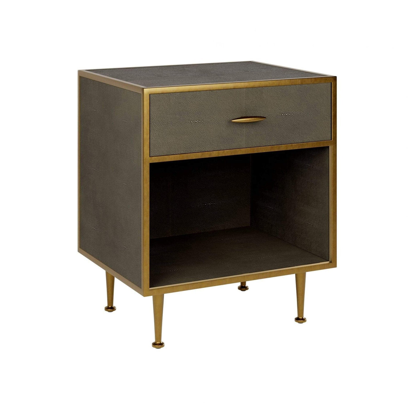 DI Designs Hampton Bedside Table - Grey Shagreen - Belmont Interiors