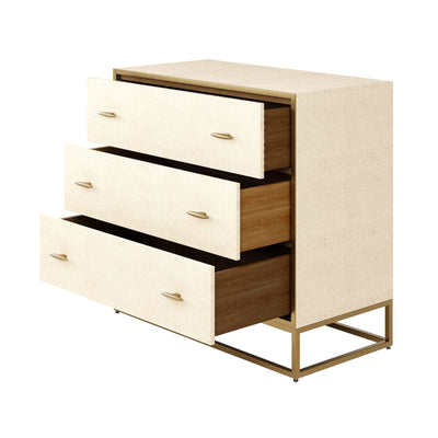 DI Designs Hampton Chest of Drawers - Ivory Shagreen - Belmont Interiors