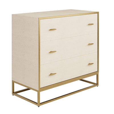 DI Designs Hampton Chest of Drawers - Ivory Shagreen - Belmont Interiors