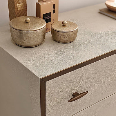 DI Designs Hampton Chest of Drawers - Ivory Shagreen - Belmont Interiors