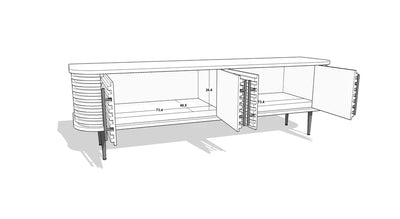 Berkeley Designs Paris Media Unit - Belmont Interiors