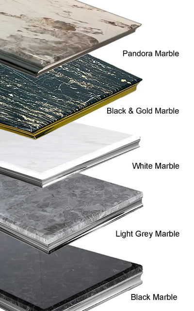 Louis Gold Marble Dining Table In 7 Sizes & Colours