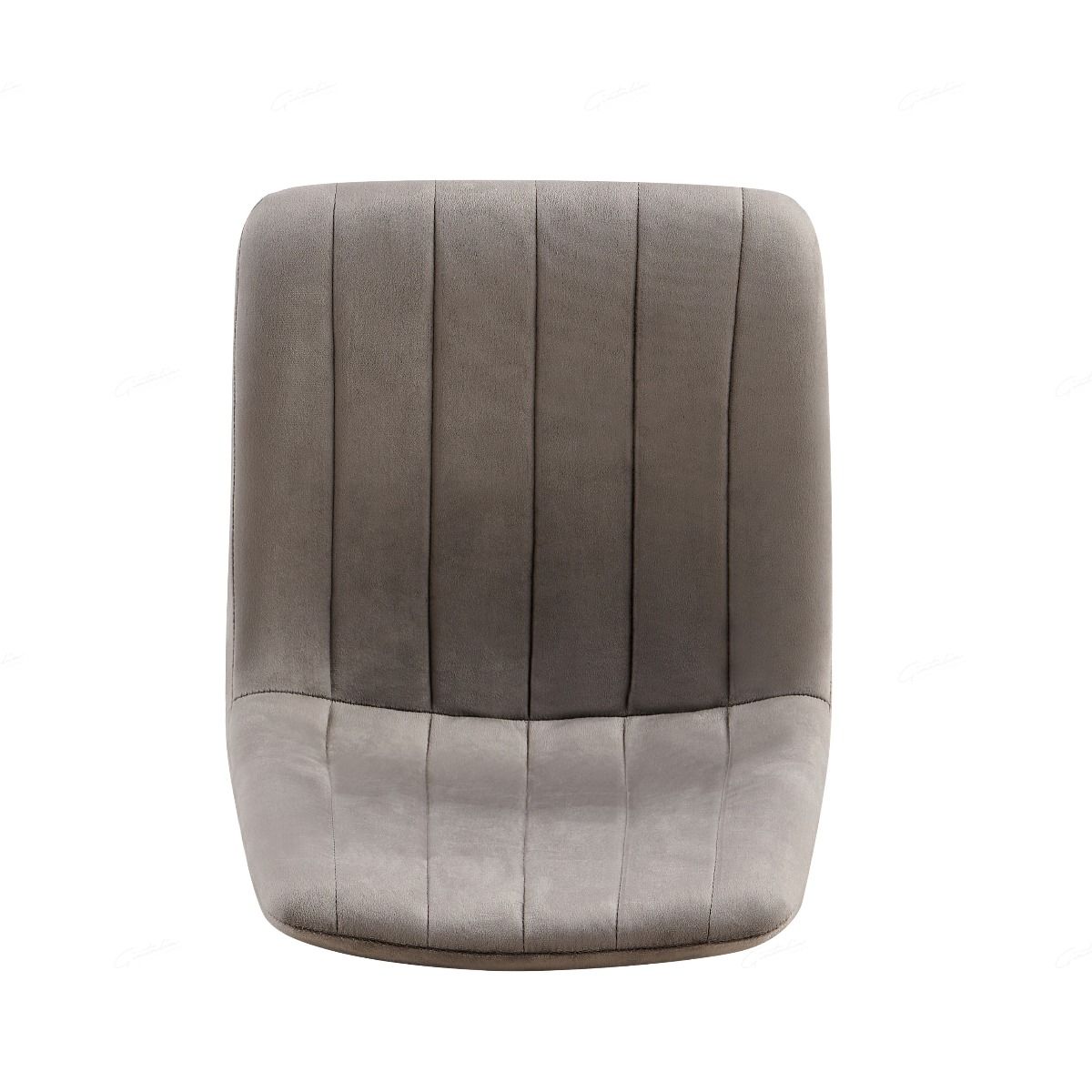 Teora Grey Velvet Dining Chairs With Black Metal Base - Pairs
